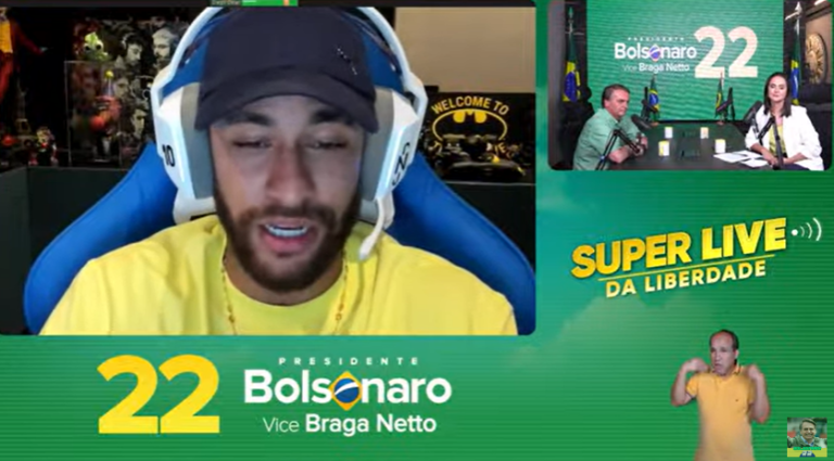 Neymar, sobre apoio a Bolsonaro: ‘Os valores que ele carrega me motivaram’